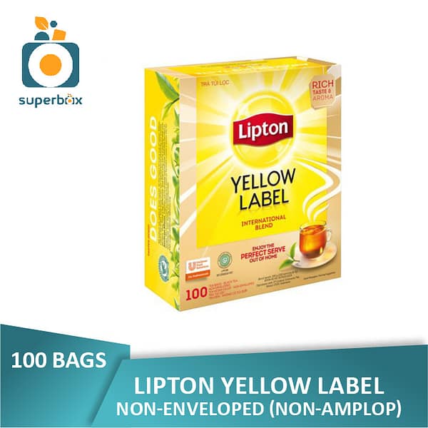 Lipton Yellow Label Non-Enveloped (Non-Amplop) 100 Bags - Superbox