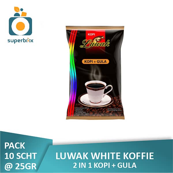 Luwak White Koffie 2in1 Kopi + Gula 25gr  - Luwak White Coffee