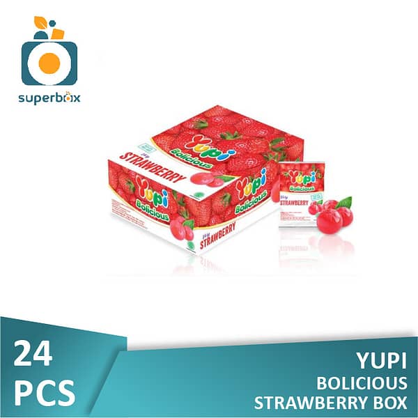 Yupi Bolicious Strawberry Box (24 Pcs)