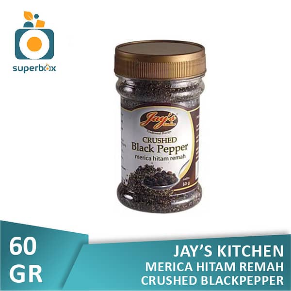 Jay's Kitchen Crushed Black Pepper 60 gr - Merica Hitam Remah