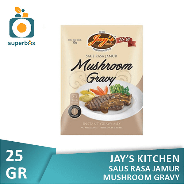 Jay's Kitchen Mushroom Gravy 25 gr - Saus Rasa Jamur