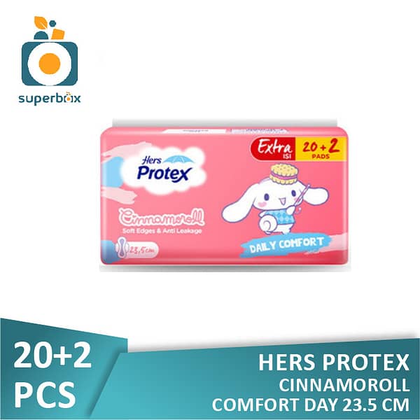 Hers Protex Cinnamoroll Comfort Day 23.5cm (Isi 20+2 Pcs)