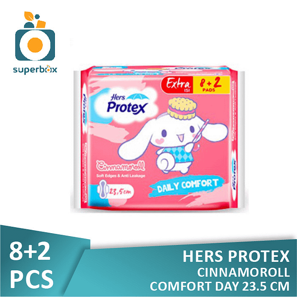 Hers Protex Cinnamoroll Comfort Day 23.5cm (Isi 8+2 Pcs)