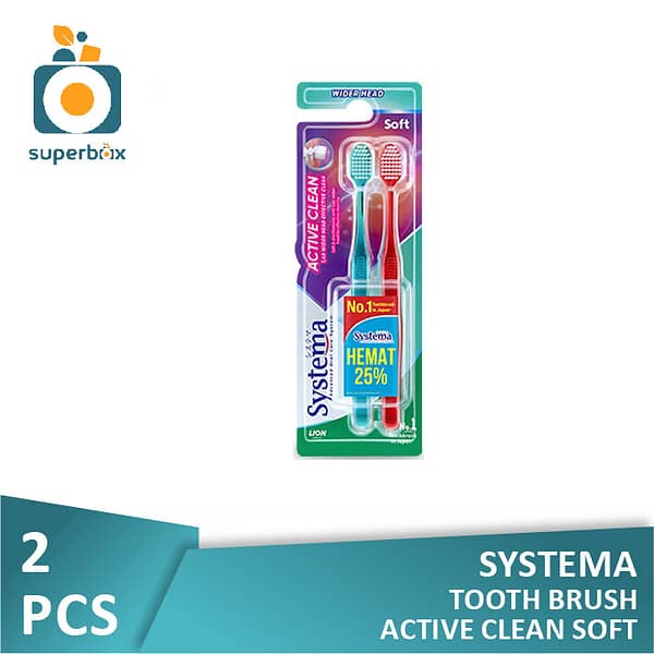 Systema Sikat Gigi Active Clean Soft Isi 2