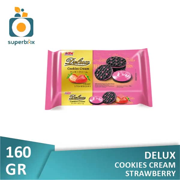 Delux Cookies Cream Strawberry 160gr