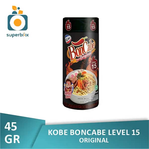 Boncabe Sambal Tabur Kobe - Level 15 Original BOTOL Bon Cabe