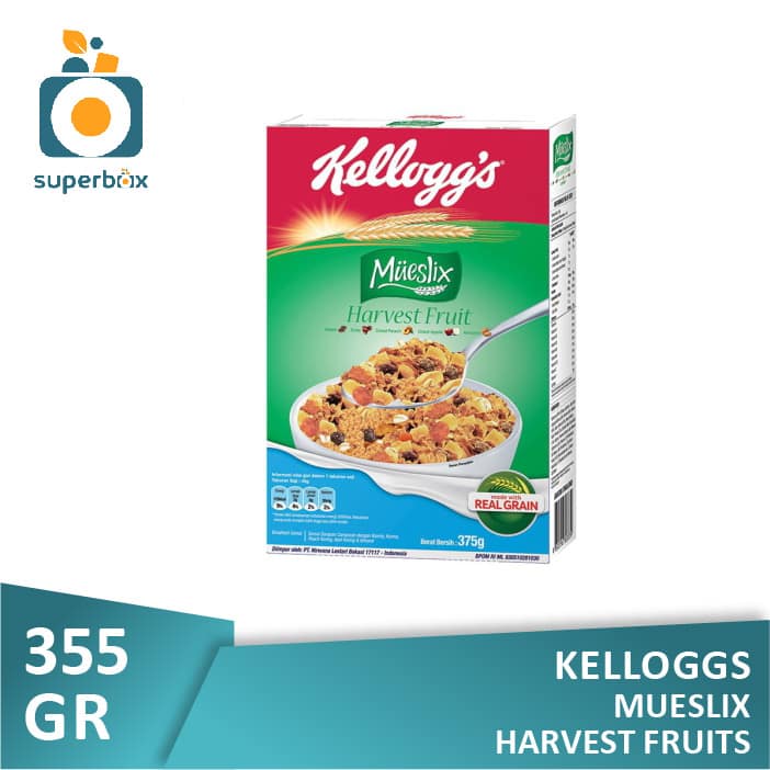 Kelloggs Mueslix Harvest Fruit 375 gr Superbox